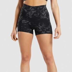 Gymshark KK Fit Black Camo Print Shorts